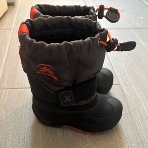Kamik Kids' Black and Orange Snow Boots